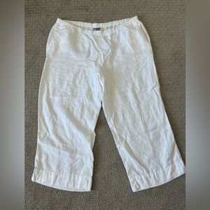 J Jill White Linen Capri Women’s XL
